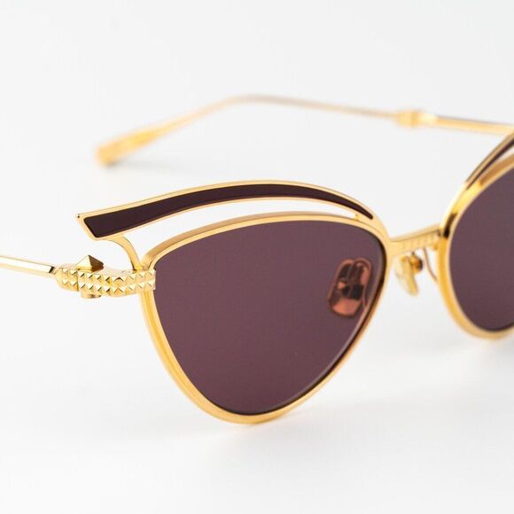 Valentino Women Sunglasses Titanium Gold Grey CAt Eye V - GLASSLINER VLS-118B-55 main image 8